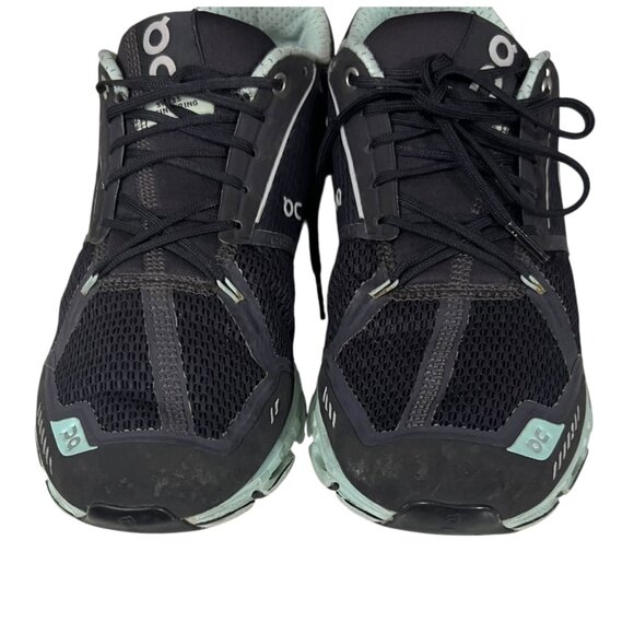 On Running Cloudflyer Women's Black & Mint Running Shoes Size 9.5 - Picture 6 of 10